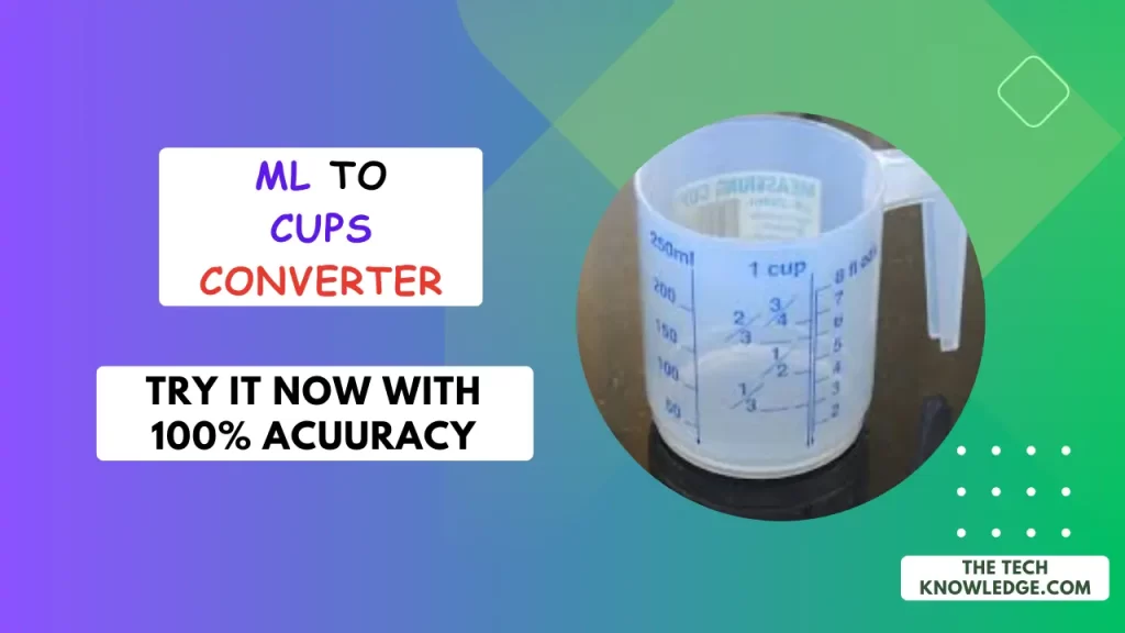 Convert ML to Cups